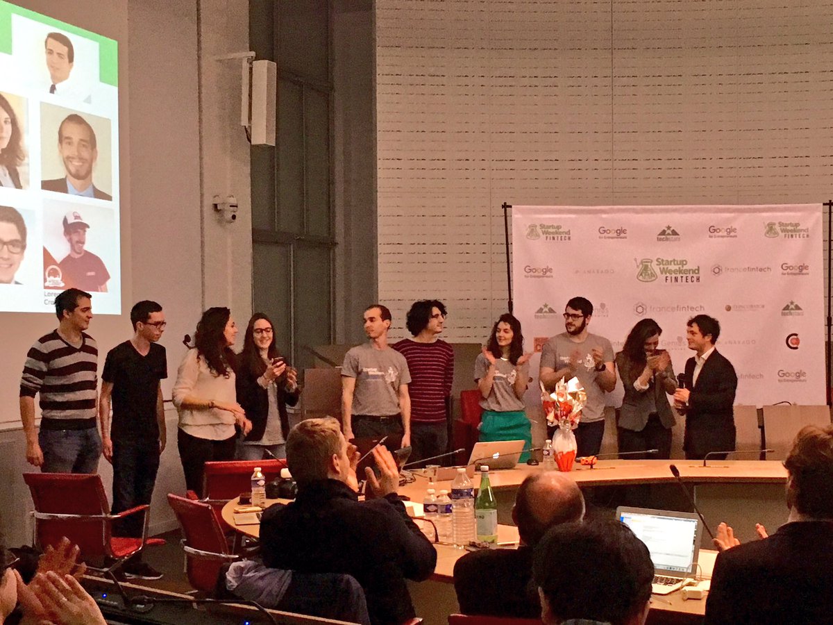 groupececca's tweet photo. Félicitations aux 3 gagnants #Metrix #Komuno #Billy du #StatupWeekend #SWFintech et Bravo à l'orga. @sweparis ! https://t.co/8Vk7TpokR0