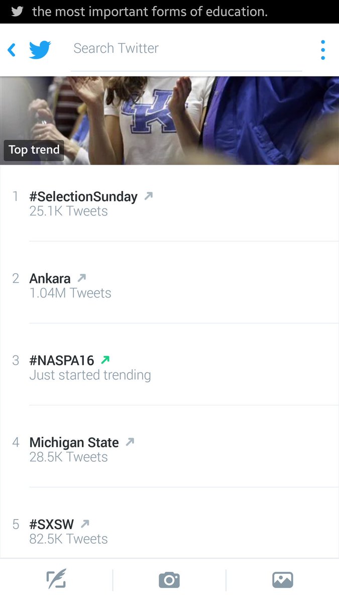 gracebagunu's tweet photo. #NASPA16 is #trending on Twitter at #3! I think we can make it #1...what do you think NASPA family?! #socialmedia https://t.co/s8XLyv8FKJ
