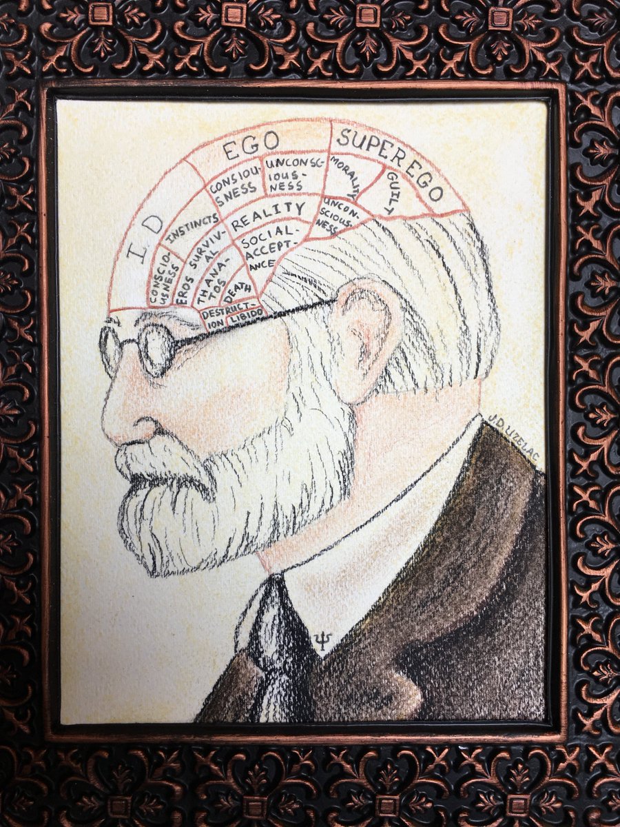 #Freud #psychology #mentalhealth Affordable psychological / neuroscience art available at etsy.com/shop/Psycholog…