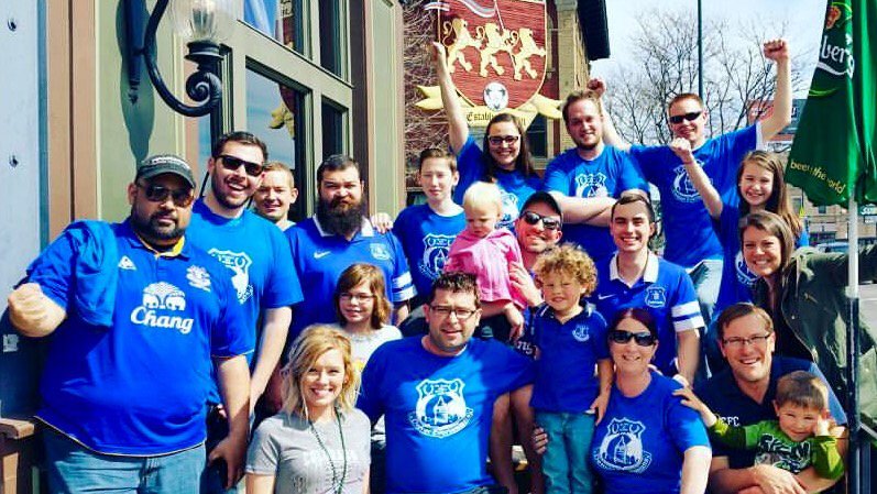 StoutStSoccer's tweet photo. Fantastic turnout from @EvertonDenver yesterday at the @Three_Lions_Pub for their #FACup win. #BestPLBarContest https://t.co/tR7rFJ59v0