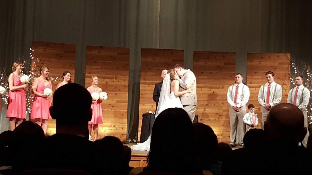 KJMartinson's tweet photo. The wedding is over ... the marriage begins! God's richest blessings Grant & Morgan! #morganmorgan https://t.co/MuO5SPWMXc