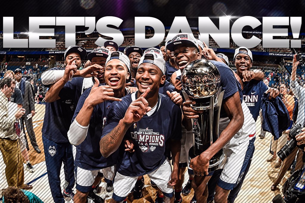 UConnHuskies's tweet photo. The Huskies are dancing again! First up...Colorado. #StriveFor5 #MarchMadness https://t.co/eejsQC3RSQ