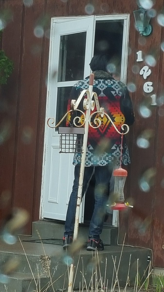 Mara_Shayne's tweet photo. The rain isn't stopping @LayhaS from getting #commit2caucus cards from his neighbors! #LetsGoIdaho https://t.co/jZd9kCRSXH