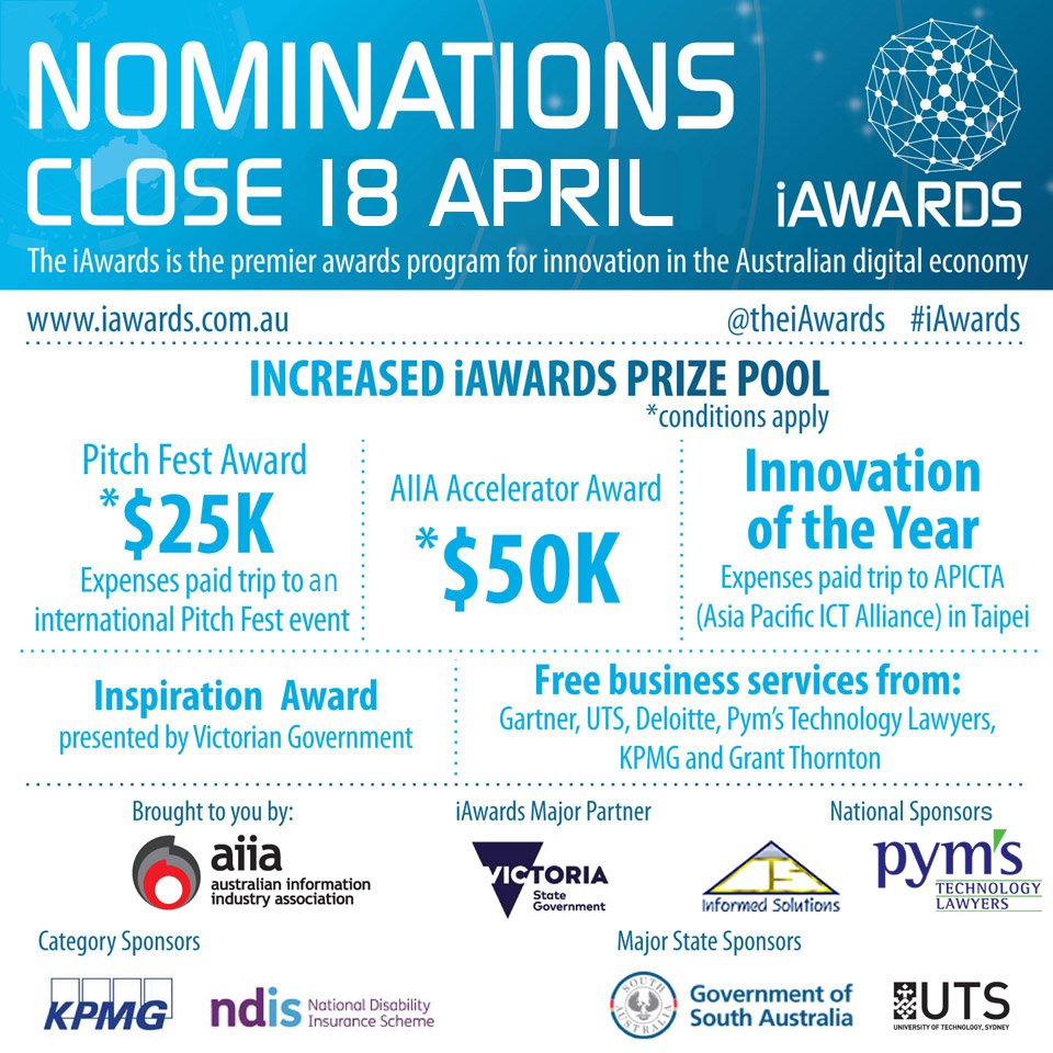 theiAwards's tweet photo. RT @InformedTweet: Proud Ntl Sponsors of #iAwards 2016 &amp; please follow @theiAwards for latest updates  #innovation https://t.co/9jvrclaRV1