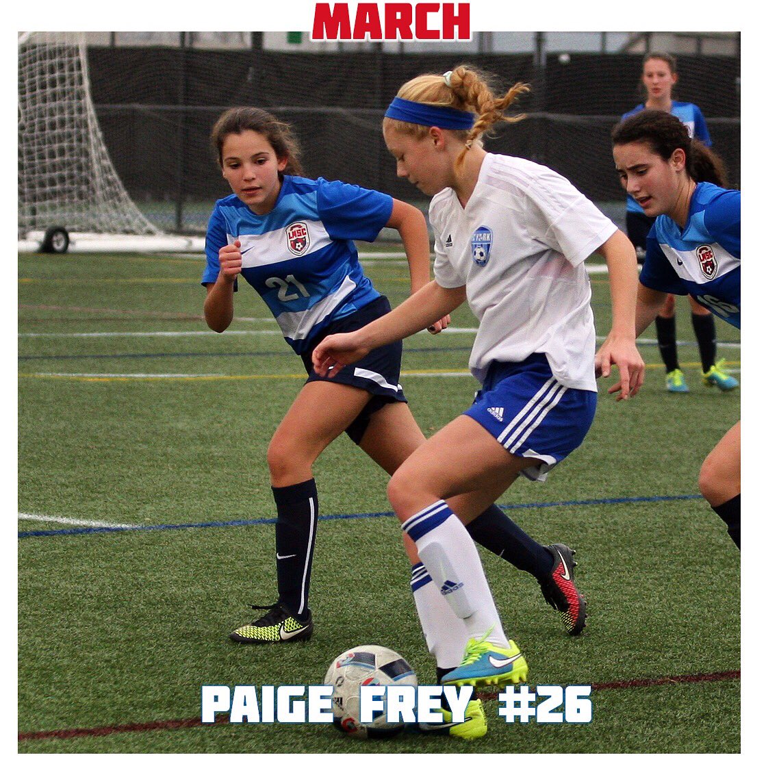 FCBallyhoo00's tweet photo. The Dirt Shirt winner for March? Paige Frey! #dirtshirt #fcyork #soccer https://t.co/XkZQDihagY