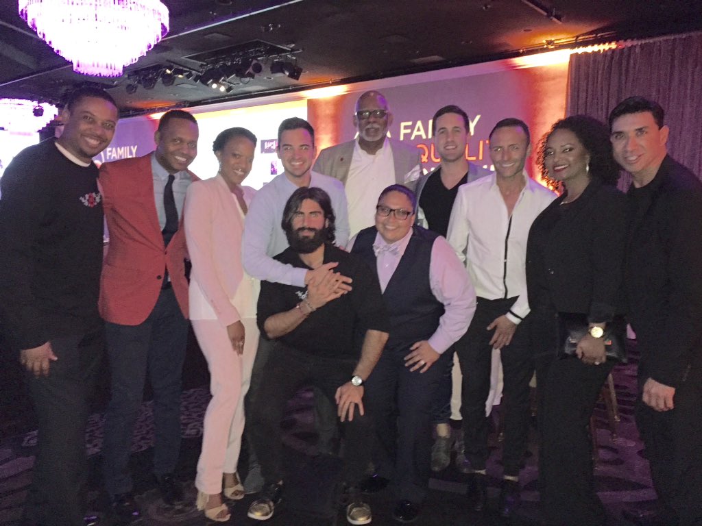 Team <a href="/Target/">Target</a> attending <a href="/family_equality/">Family Equality</a> gala. Aside from <a href="/AlecMapa/">Alec Mapa</a>, we may be the only people of color in house