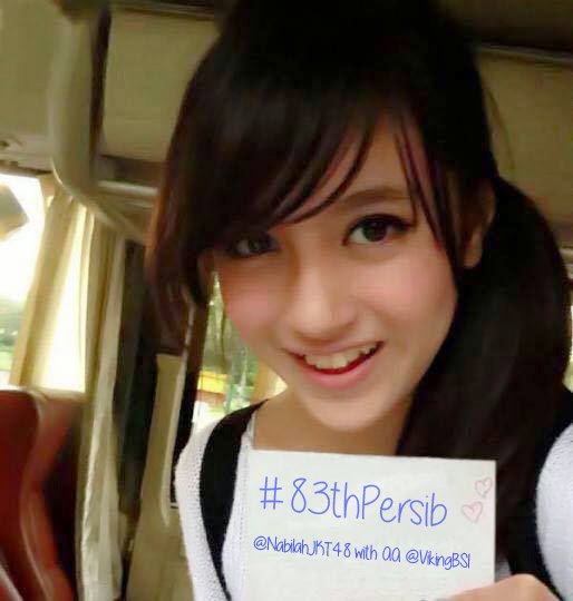 VikingBSI's tweet photo. hatur nuhun beb @nabilahJKT48 :* #83thPersib https://t.co/dQ8Pvsz1kp