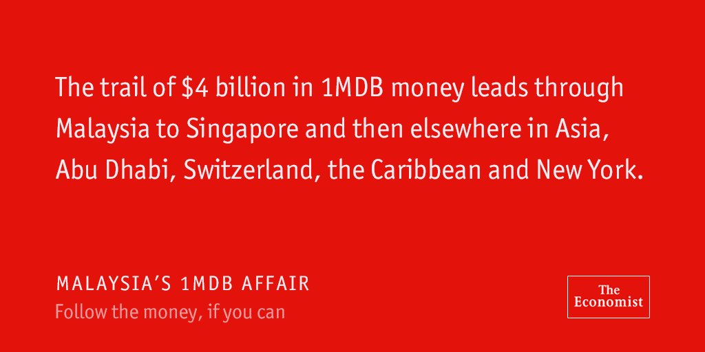 TheEconomist's tweet photo. We all overlook items on our bank statements. But $681m? #1MDB https://t.co/CXMwBcc66X https://t.co/nKfNaSjoPD