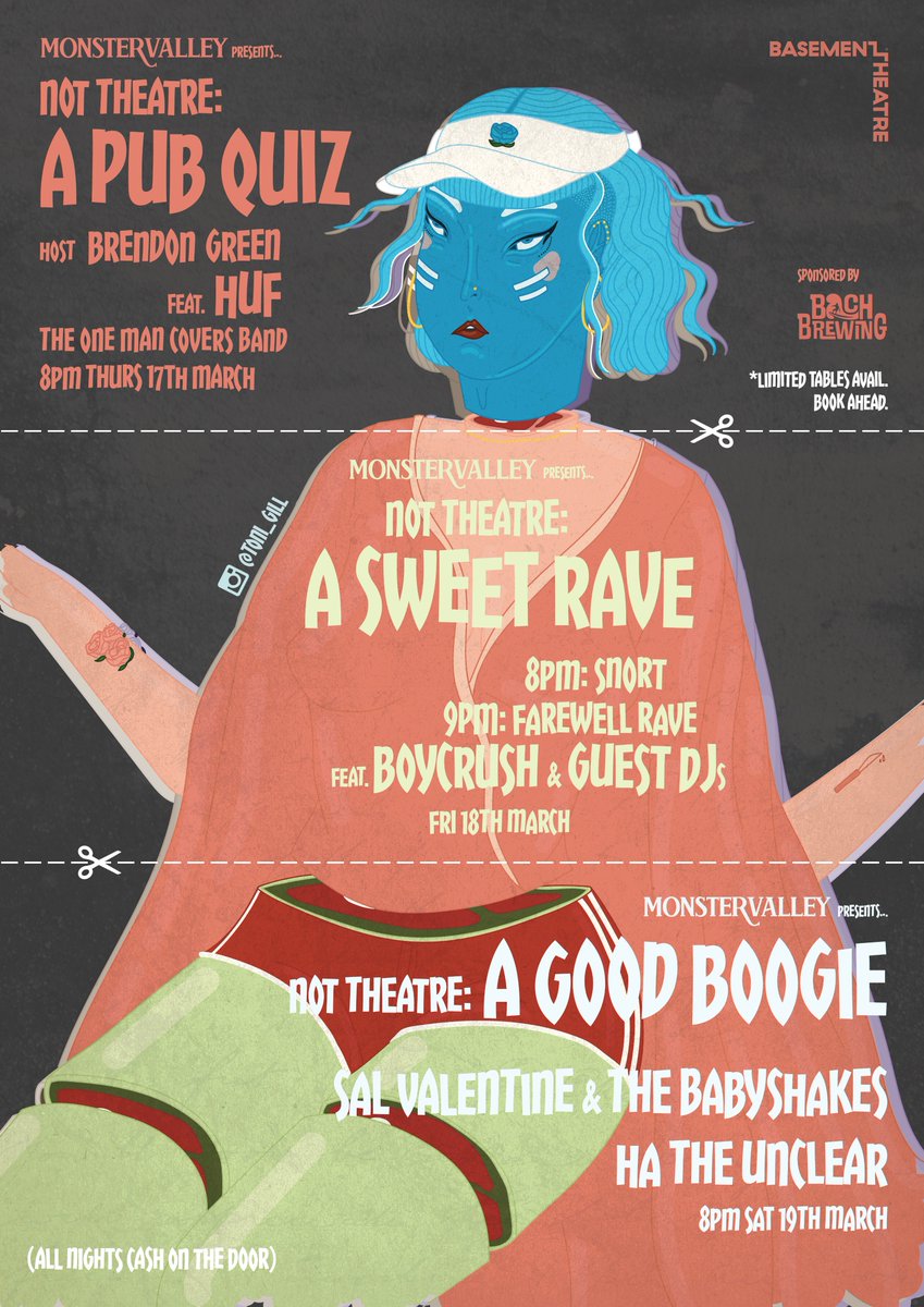 Monster Valley (@monstervalley) on Twitter photo This Thurs-Sat at <a href="/Basementspace/">Basement Theatre</a>: @boycrush @Sal_Valentine <a href="/hatheunclear/">Ha the Unclear</a> <a href="/brendongreen/">Brendon Green</a> and plenty more Not Theatre! This Thurs-Sat at <a href="/Basementspace/">Basement Theatre</a>: @boycrush @Sal_Valentine <a href="/hatheunclear/">Ha the Unclear</a> <a href="/brendongreen/">Brendon Green</a> and plenty more Not Theatre!