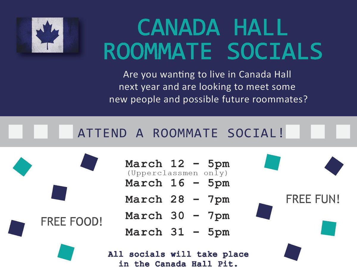 Anyone interested in living in Canada Hall next year?