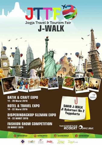 #jogja <a href="/SahidJWalk/">Sahid J-Walk</a>: 14-22/3/16 10.00-22.00 Jogja Travel &amp; Tourism Fair di Sahid J-Walk | Free | 0274-485758