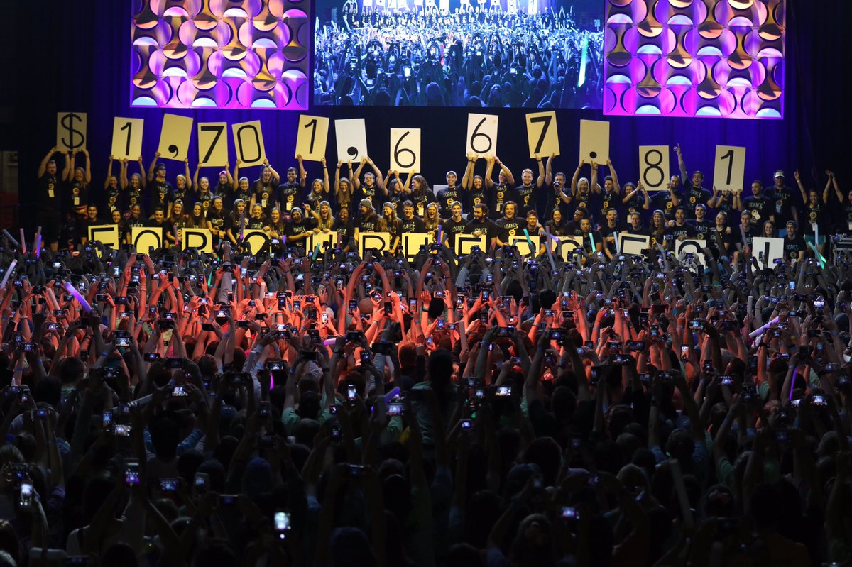 UDelaware's tweet photo. And the grand total raised to fight childhood cancer at #UDance2016 is.... https://t.co/TnLdb0aRml
