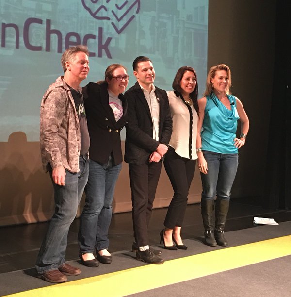 admetsys's tweet photo. Congrats to winners of 2016 @HatchPitch @ #SXSW: @MyBrainCheck @Artiphon @thecarforce! We enjoyed being a judge! https://t.co/7mCFaBCT70