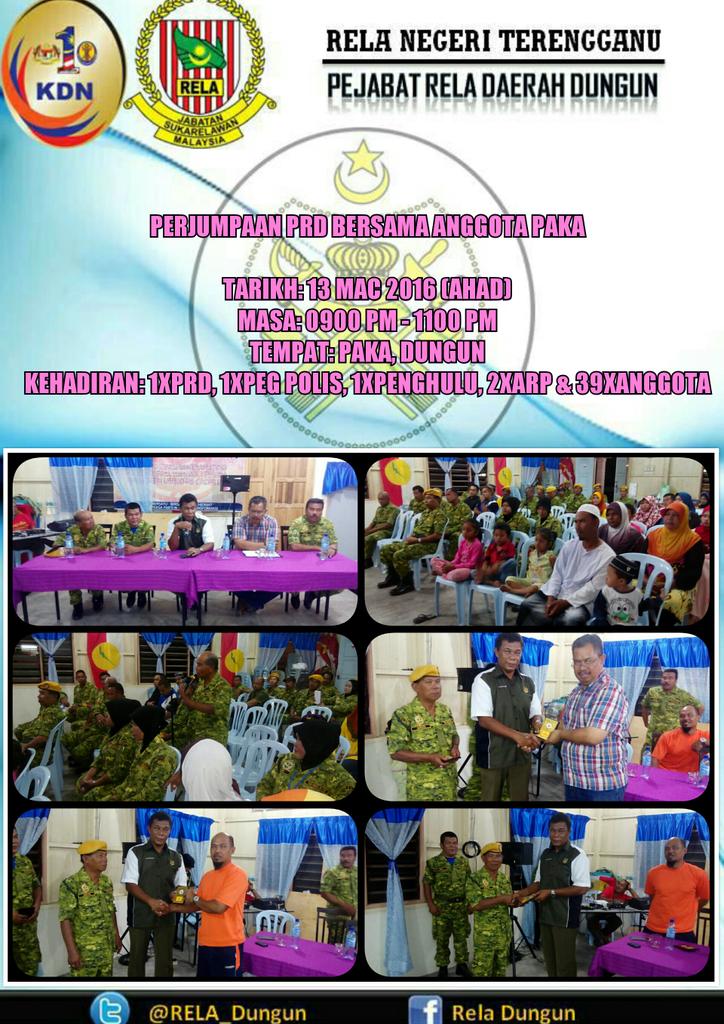 RT<a href="/RELA_Dungun/">RELA_Dungun</a>: Perjumpaan PRD bersama anggota platun Paka <a href="/relamalaysia/">relamalaysia</a> <a href="/KPrelamalaysia/">KP RELA</a> @RELA_Terengganu "