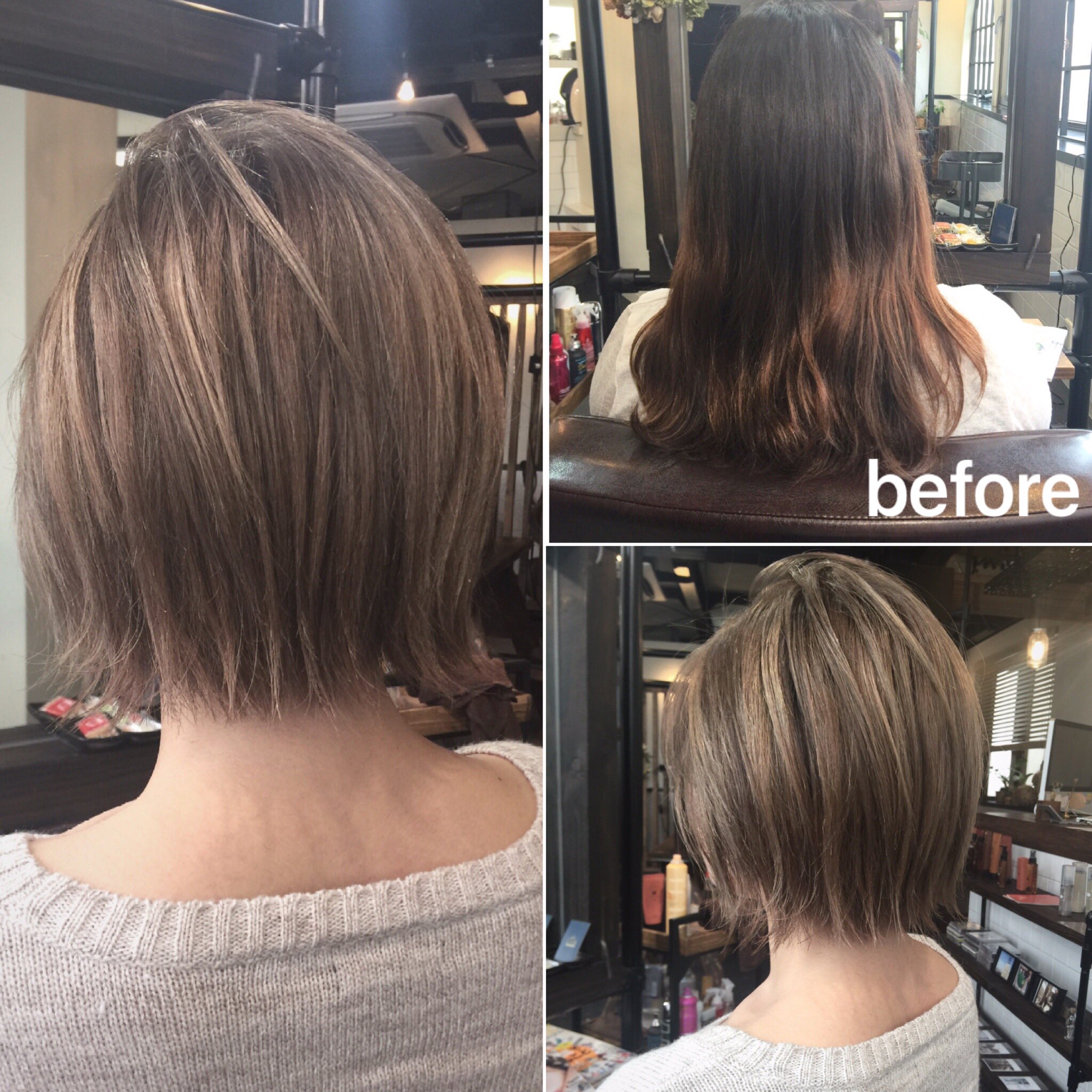 伊丹優太 簡単 時短 不器用でもできちゃうボブ ブリーチして ハイライト ローライトも入れて ベースはグレーベージュにしてます ヘアカラー イルミナカラー 美容室 切りっぱなし ショートボブ T Co Jbvdtdtmus Twitter