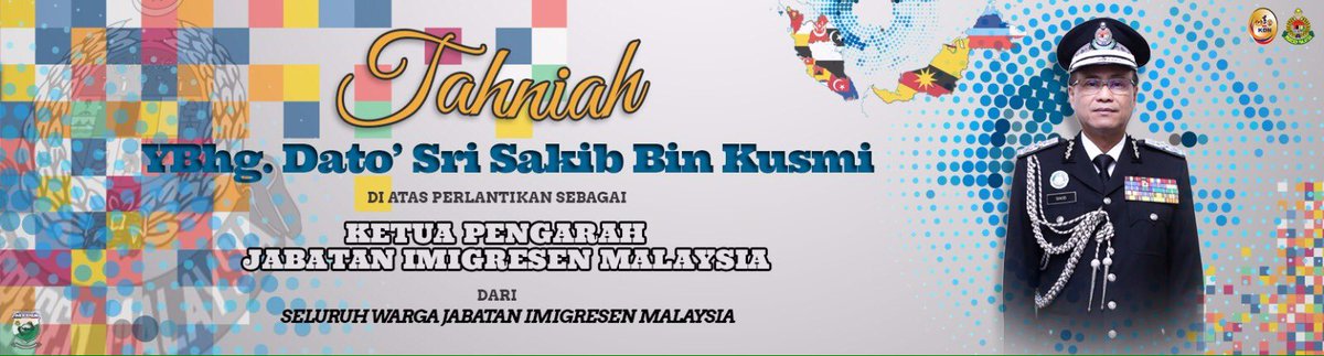 Tahniah diucapkan kepada YBhg Dato' Sri <a href="/KP_JIM/">KP JIM</a> diatas perlantikan sebagai Ketua Pengarah Imigresen Malaysia.