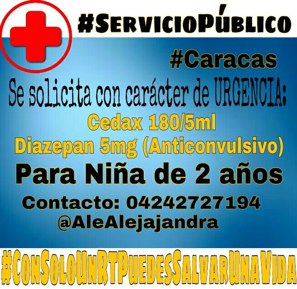 LadyBloodV's tweet photo. #URGENTE #ServicioPublico Para niña d 2 años, con un rt también puedes salvar vidas @VenezuelaAnons @AnonymissNegra https://t.co/ps1RIcKdFD