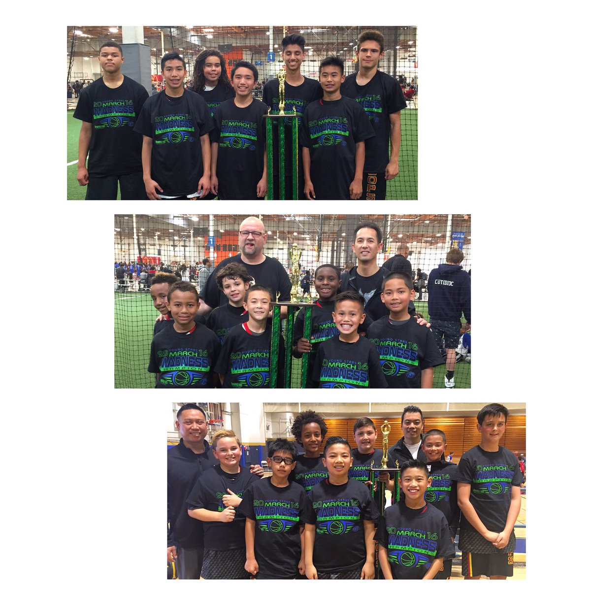 jrhoopsbball's tweet photo. 10U Blue, 11U and 14U teams win championship @ Young Stars March Madness hosted by Dominators. https://t.co/3Dq61VwiCV