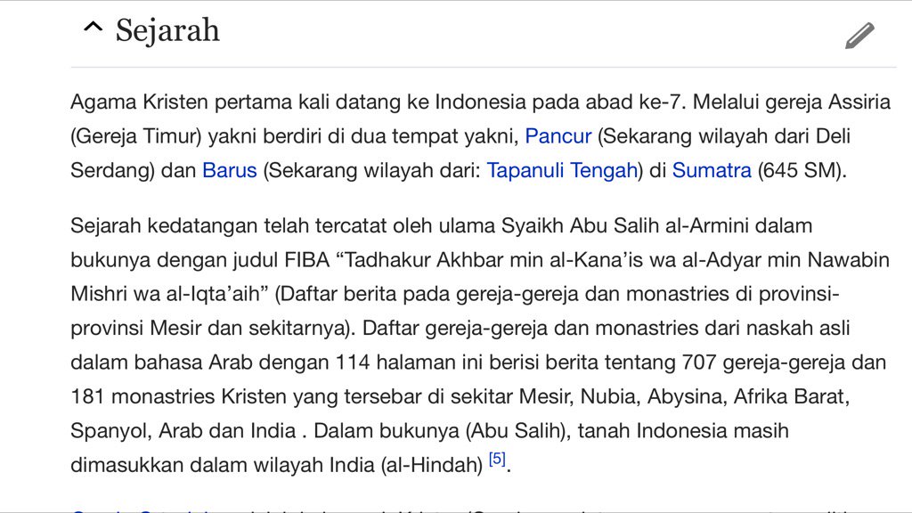 PastorGilbertL's tweet photo. Mnrt Wikipedia, agama Kristen masuk Indonesia Abad ke 7, wow, berarti agama Kristen dpt disebut AGAMA ASLI INDONESIA https://t.co/p9dSNXOIF0