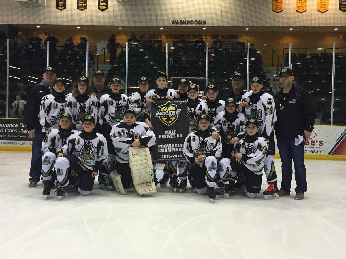funwitha_k's tweet photo. Portage Terriers are Peewee AA provincial champs!!!! #hmprovincials #hm_provincials @hockeymanitoba https://t.co/5LnYjkf8LH
