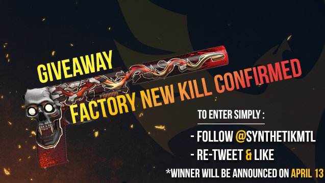 YAACHII's tweet image. To celebrate the launch of our Twitter, we're giving away a USP-S | Kill Confirmed (FN) Follow, RT + Like to win!