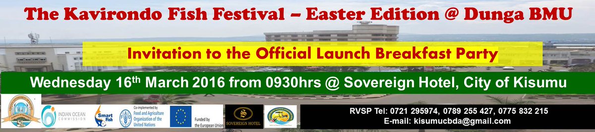 KisumuCity1901's tweet photo. The Official Launch of The Kavirondo Fish Festival - Easter Edition in the City of Kisumu. @CountyKisumu @kncciksm https://t.co/CJHU0IJoah