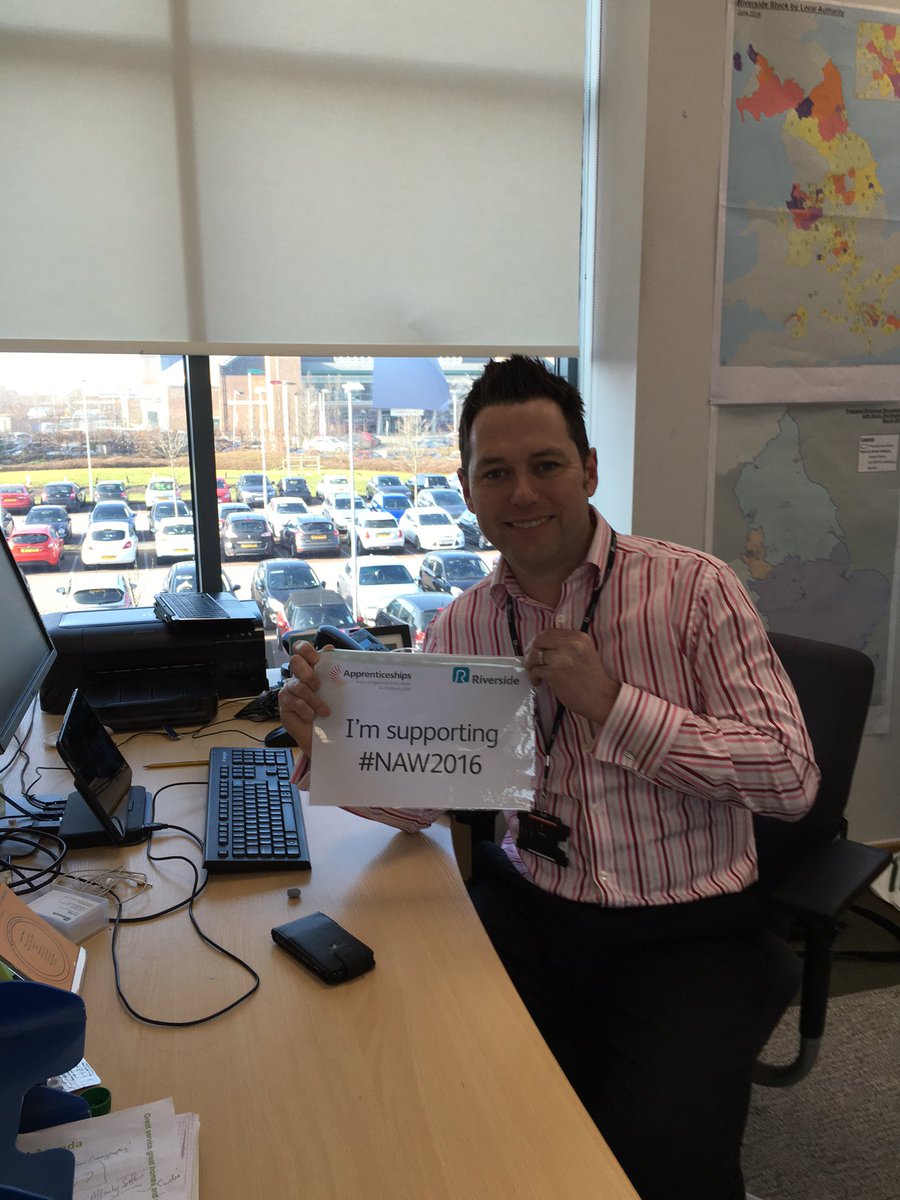 I'm supporting <a href="/UK_Apprentices/">Apprenticeships</a> because here at <a href="/RiversideUK/">Riverside Group</a> we recognise the value that apprentices offer #NAW2016