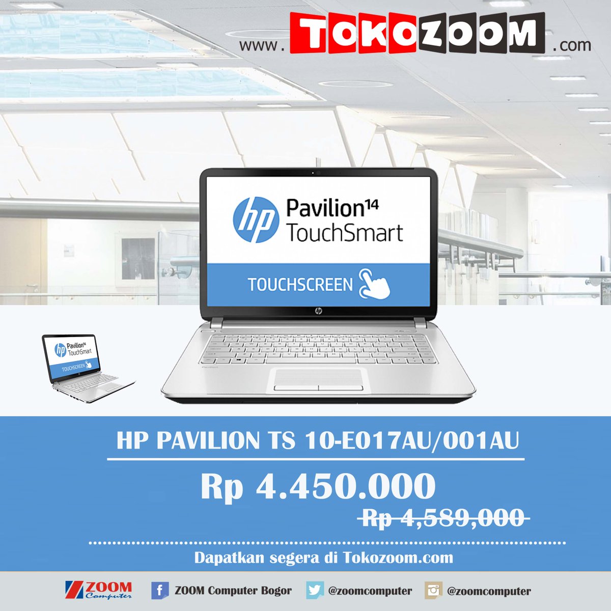 zoomcomputer's tweet photo. HP PAVILION TS 10-E017AU/001AU
Diskon di https://t.co/QngIdDkzHb

Cek barangnya di https://t.co/SAluXW1u4N https://t.co/l3cgweSRLK