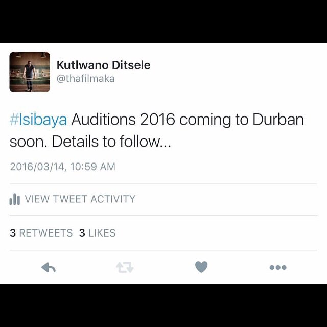Anele's tweet photo. Guys !!!!! Isibaya is hiring. Even me I may go #bomb - even if you have never acted, if you want to act...act. https://t.co/sjljhF8IA7