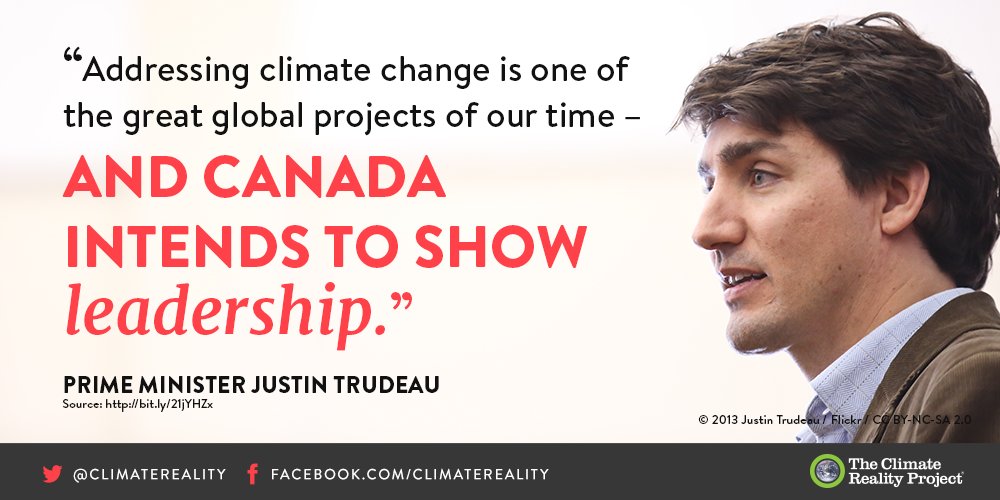 ClimateReality's tweet photo. Retweet to thank Prime Minister @JustinTrudeau for leading Canada toward a clean energy future! https://t.co/vHVwpQ7CLZ