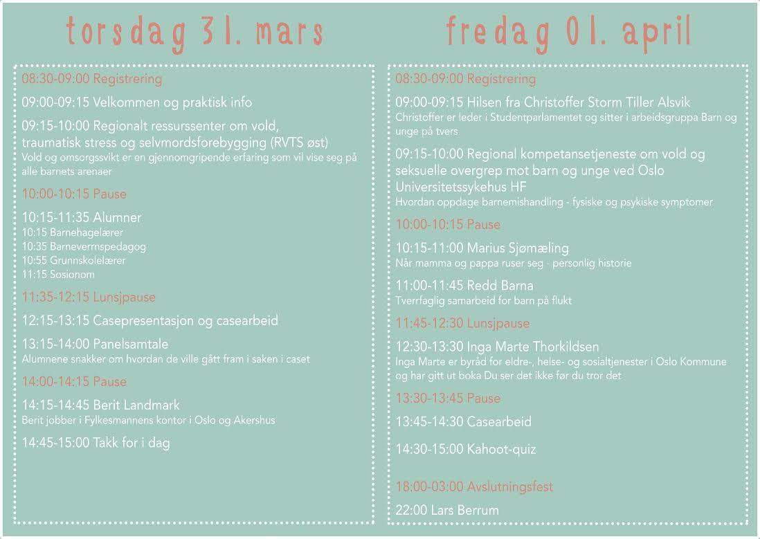 Programmet er klart! #blikk16 #ansvar #samarbeid #hioa #studentliv @HiOA_info  <a href="/konservativ/">Torbjørn Røe Isaksen</a> <a href="/curtrice/">Curt Rice</a> <a href="/AvisenKhrono/">Khrono</a>