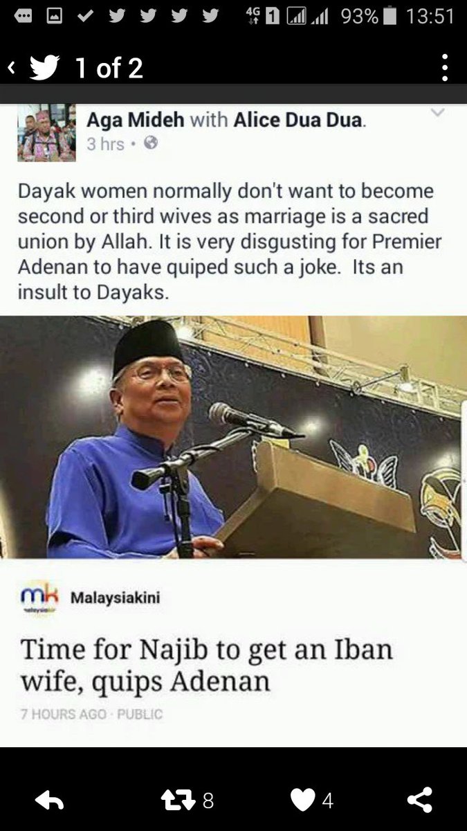 yoda6466's tweet photo. Hmm..I believe CM Adenan was  joking in such a jovial manner. He didn't mean to hurt anybody's feelings...hmm https://t.co/YMYIWxu2gu