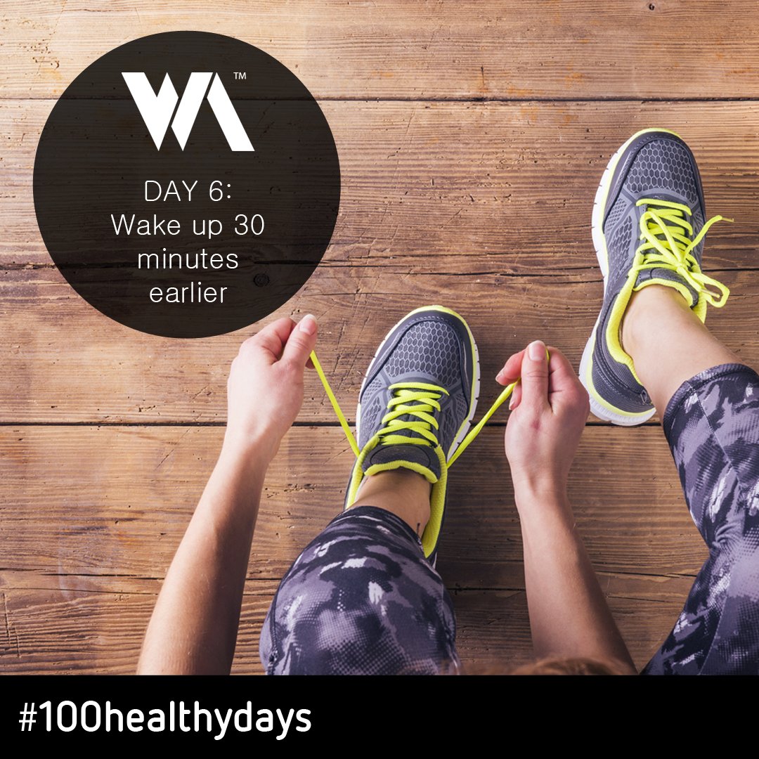 NNSuperfoods's tweet photo. Wake up 30 min earlier & go for a quick walk before work. Your body & mind will thank you for it! #100healthytips https://t.co/ge86dCXYHR