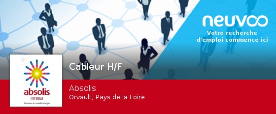 NeuvooNantesFFR's tweet image. Absolis cherche un #Cableur #H/F, Postulez maintenant ! #Orvault #emploi #travail neuvoo.fr/job.php?id=7js…