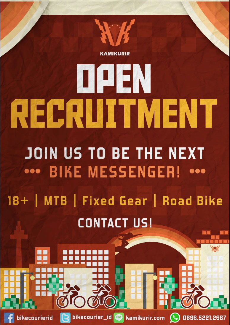 bikecourier_id's tweet photo. Join with us! #bikemessenger #openrecruitment #fnfjb #rnrjb #fixie #mtb #roadbike #cyclist #gogreen https://t.co/qNxrta0FrU