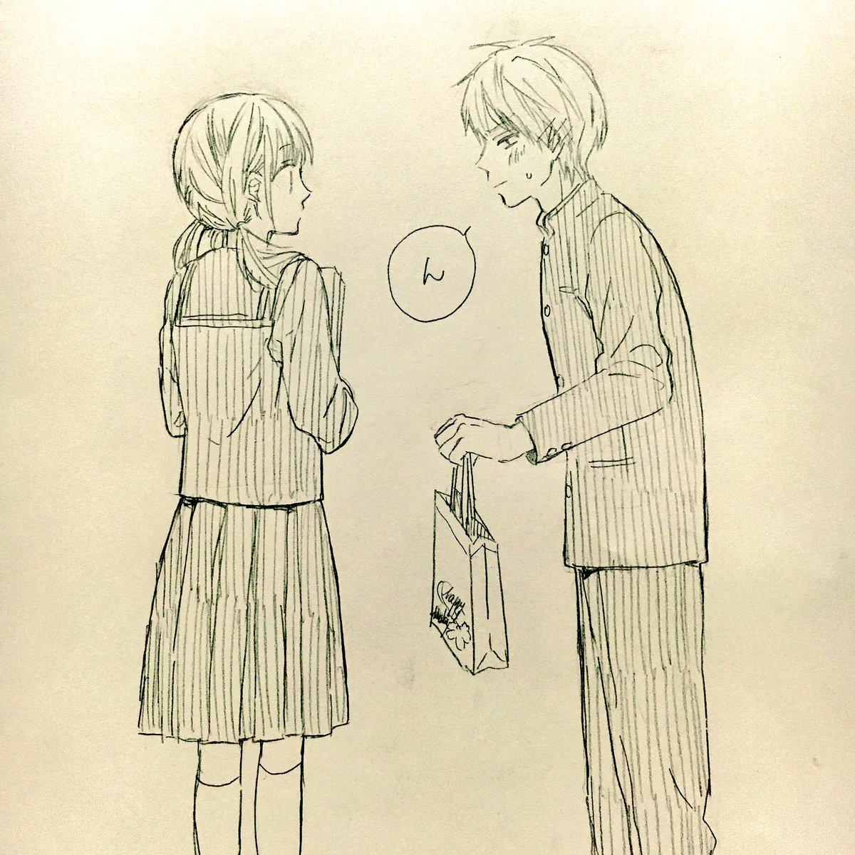 「…何見てんだよ」
『まさかお返しをもらえるとは思わなかったから…』
「うちのババアにムリヤリ持たされたんだよバーカ!」 