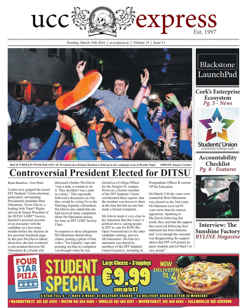 UCCExpress's tweet photo. Previews of the covers of this week's issues of #UCCExpress & #Byline https://t.co/lM2YweiOyV
