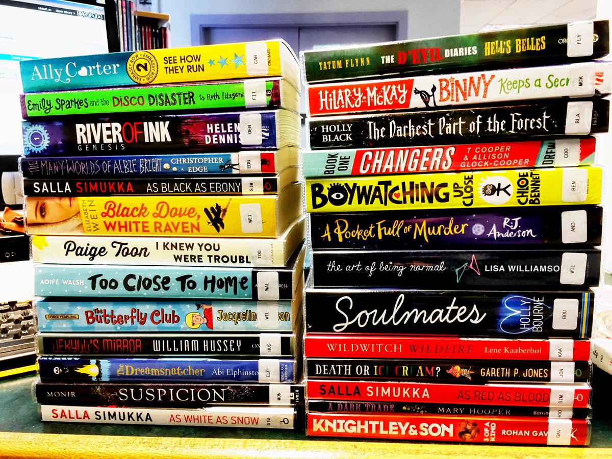SwanshurstLib's tweet photo. #NothingsEverPerfectBut a stack of brand new books for @SwanshurstLib is a pretty good start to the week! https://t.co/ioVeiWBCxI