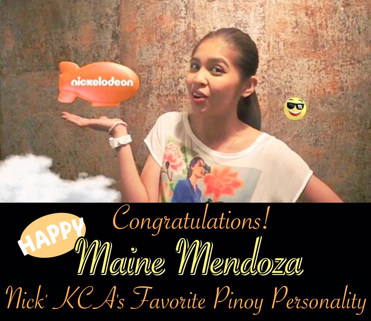 AlDub_CLBRQ's tweet photo. In behalf of CLBRQ family,
Congrats @mainedcm for winning KCA's Favorite Pinoy Personality!
#CongratsMaine2016KCAFPP https://t.co/Jjbk56A1U3