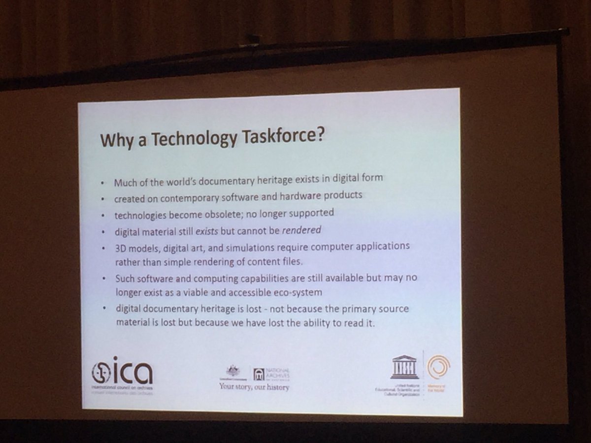 Oosterenvan's tweet photo. "Software comes and goes". That's why we need this #unescopersist platform for "antique" software @david_b_fricker https://t.co/kYLAQYvMX3
