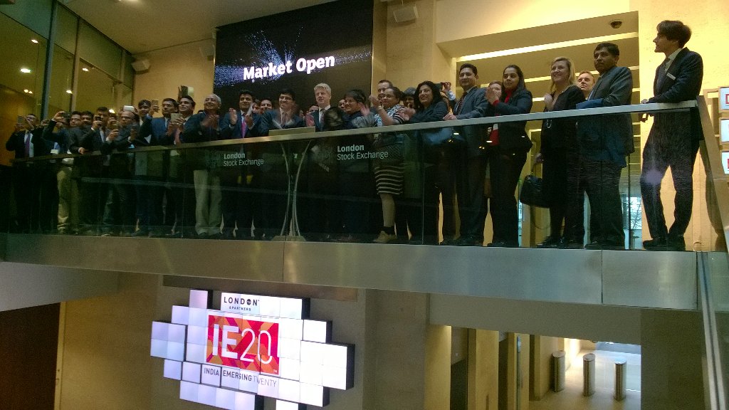 Jo Johnson (@jojohnsonuk) on Twitter photo Buzzing opening of the London Stock Exchange for the India Emerging 20 hot firms #IE20 <a href="/LSEplc/">London Stock Exchange</a> Buzzing opening of the London Stock Exchange for the India Emerging 20 hot firms #IE20 <a href="/LSEplc/">London Stock Exchange</a>