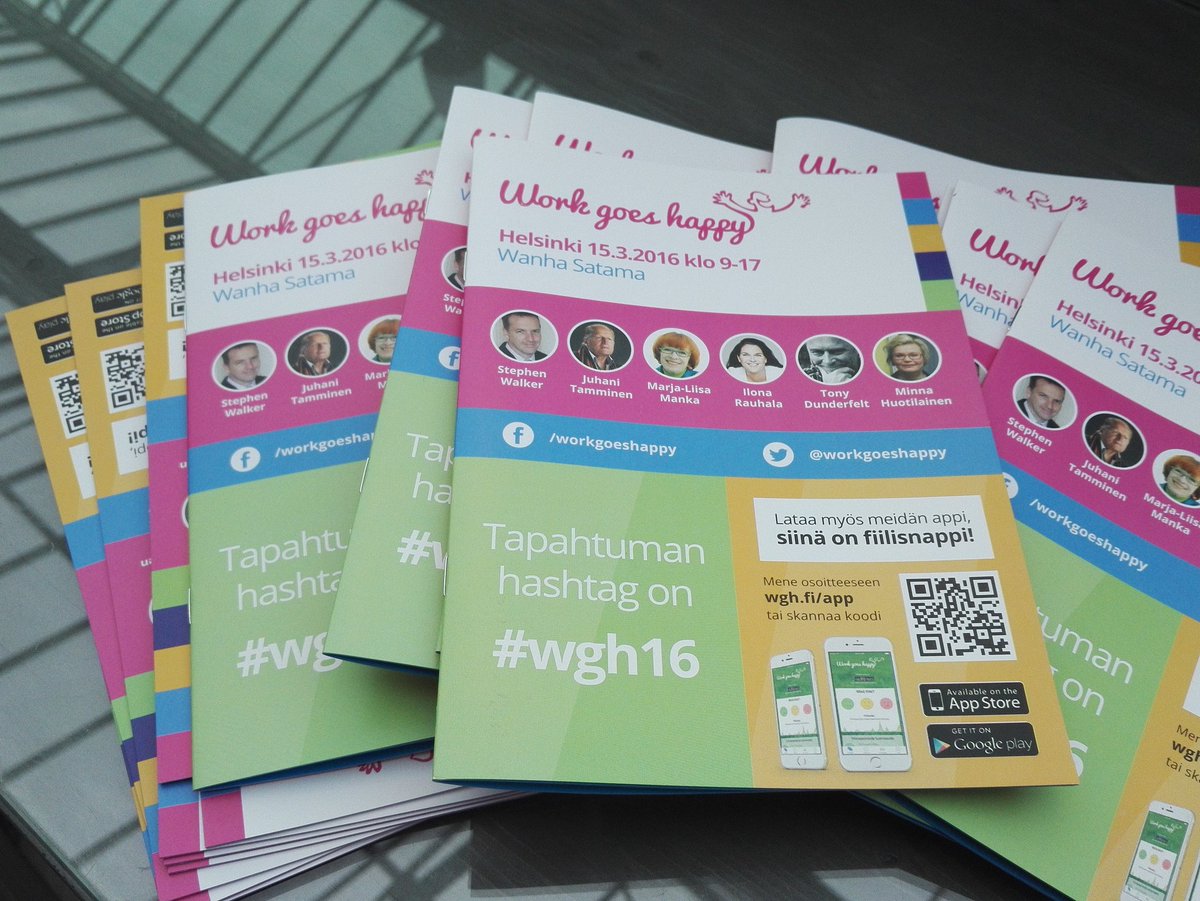 Workgoeshappy's tweet photo. Tästä se lähtee #wgh16 valmistelut käynnissä ja uunituoreet käsiohjelmat odottavat huomisen kävijöitä! https://t.co/4dLMUOG5F6