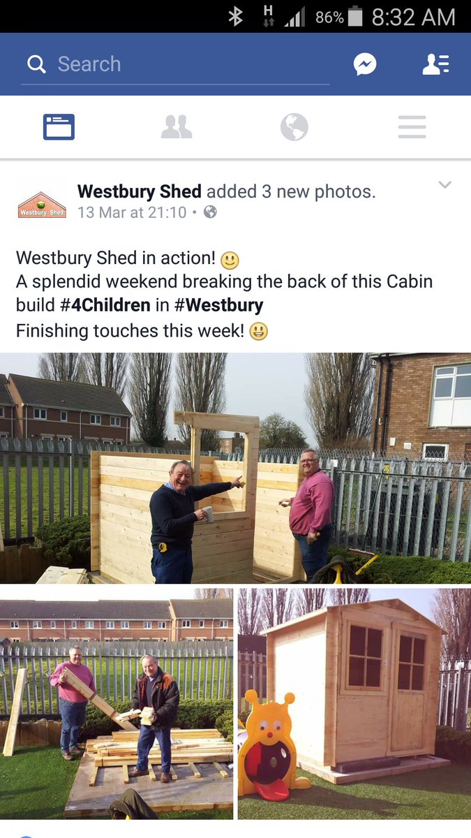 GMorrisonCEM's tweet photo. Fantastic #community work by @WestburyShed working for the #Westbury children's centre. They're on Facebook too. https://t.co/qke90UgEoD
