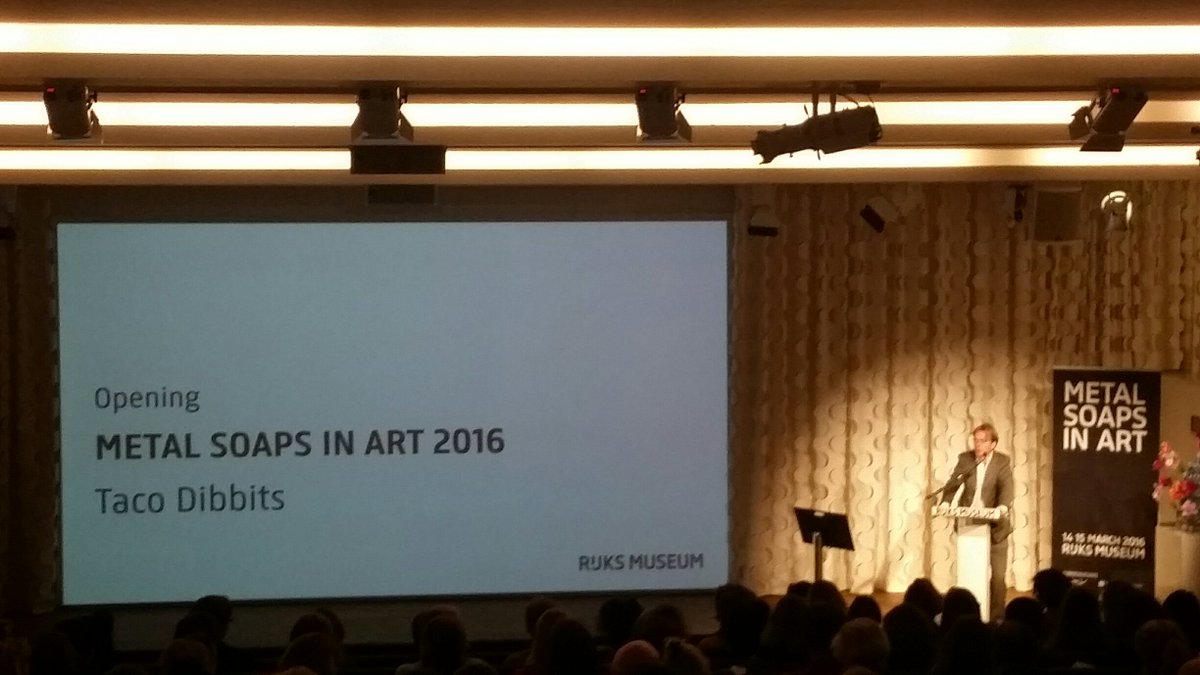 rijksmuseum's tweet photo. Introduction by DIrector of Collections Taco Dibbits at #MetalSoaps in Art conference https://t.co/iwAldvy0eS https://t.co/fsmHvKGcfr