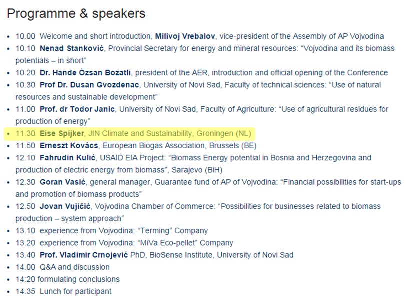 bioteamproject's tweet photo. Eise Spijker tomorrow in Novi Sad on BIOTEAM &amp; cost-effectiveness of #bioenergy policies https://t.co/0dBmzBNlVm https://t.co/Q9fYQ7Jjz4