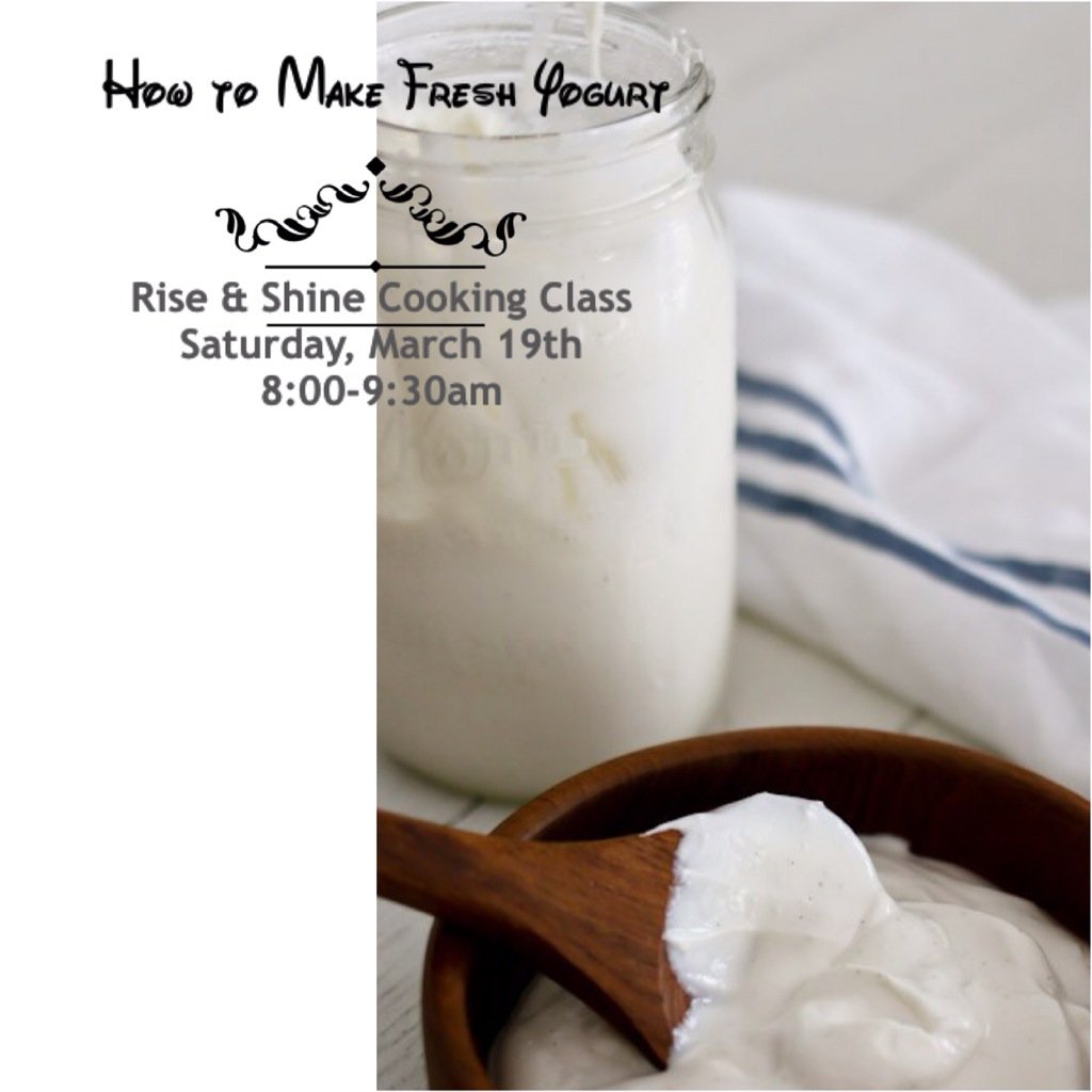 lorenzoculinary's tweet photo. By Special Request! Rise &amp; Shine Cooking Class: How to Make Yogurt 3/19 8-9:30 am. $20 @LakesideOH @chefstacymaple https://t.co/Bkf9WB5d3c