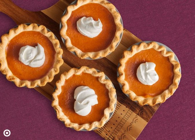 Target's tweet photo. Our favorite equation: Us + these pies = 😋😋😋 Happy #PiDay! https://t.co/N6UEko0UiM