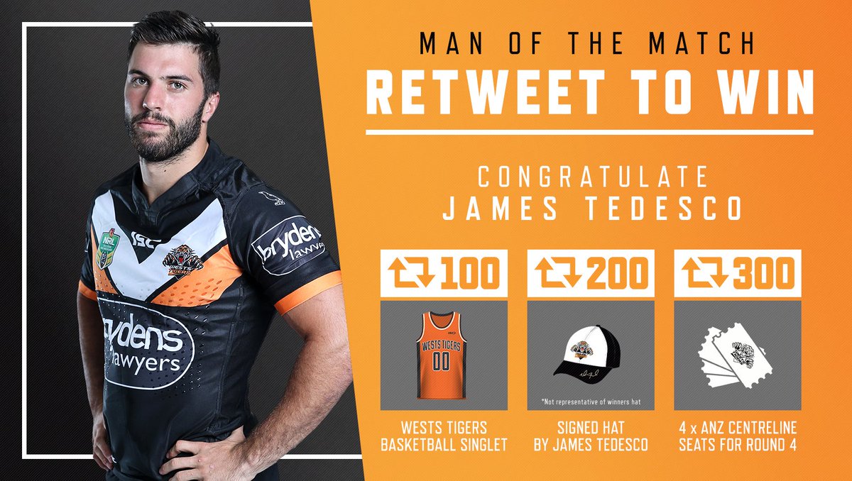 #RETWEET to congratulate <a href="/jamestedesco93/">James Tedesco</a> as our Man of the Match and you could win some great prizes! #WinAsOne