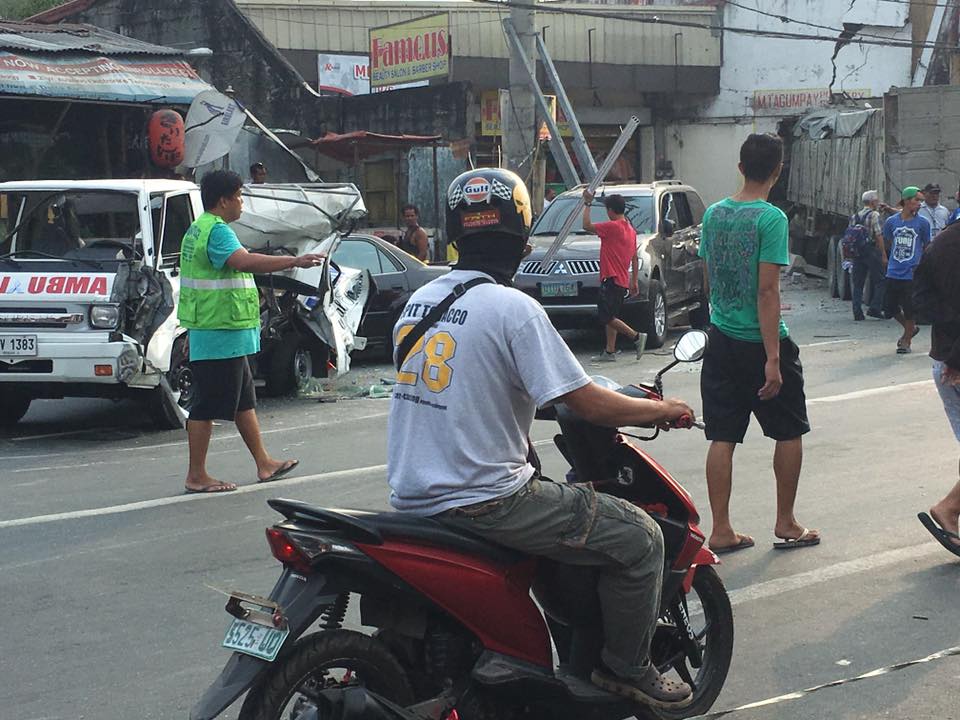 MORE PHOTOS Self accident at Marcos Highway, Masinag Market, Antipolo