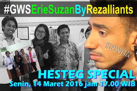 #GWSErieSuzanByRezalliants  
Cepet sembuh juga buat kesayanganqu my Talita